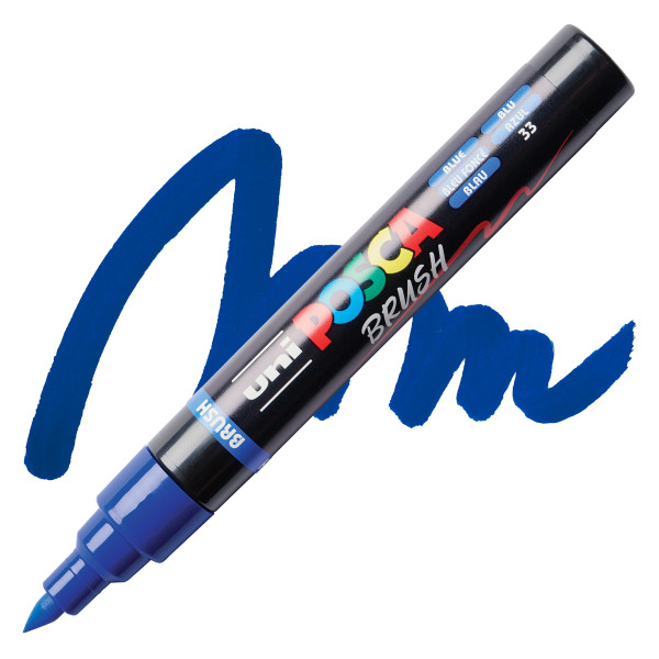 Marqueur POSCA - Bleu foncé - Pointe brush - PC5BR - Tous supports
