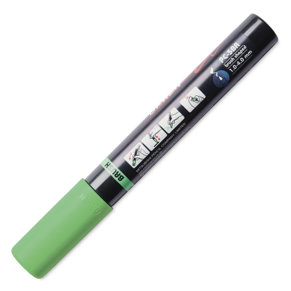 Marqueur POSCA - Vert clair - Pointe brush - PC5BR - Tous supports