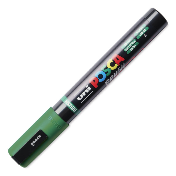 Marqueur POSCA - Vert foncé - Pointe brush - PC5BR - Tous supports