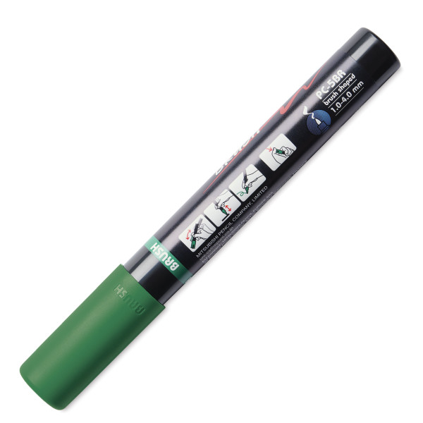 Marqueur POSCA - Vert foncé - Pointe brush - PC5BR - Tous supports