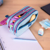 Trousse - 3 compartiments - Rectangulaire - Avec rabat - Scolaire - 13x24x10 - Milan