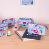 Trousse - 3 compartiments - Rectangulaire - Avec rabat - Scolaire - 13x24x10 - Milan