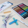 Pastels souple - 12 bâtons - Couleurs métalliques - Scolaire - Coloriage - Milan