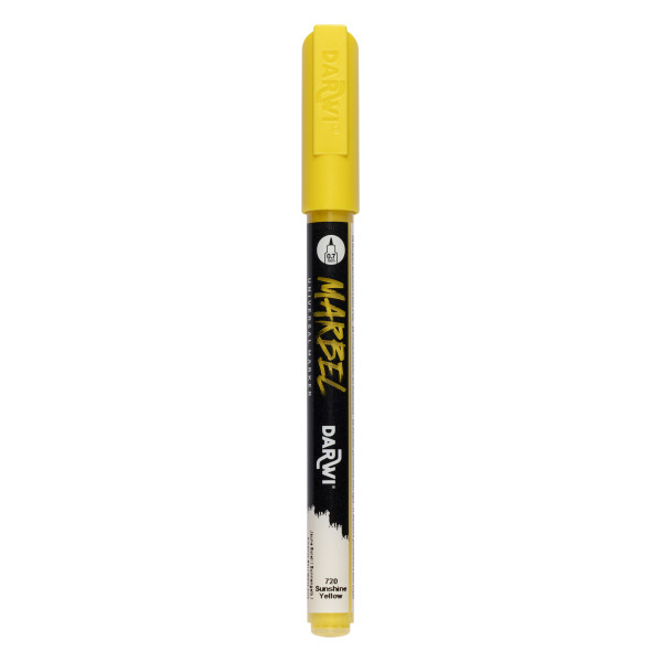 photo-Marqueur - Peinture acrylique - Jaune - Permanent - Pointe 0,7mm - Marbel - Darwi