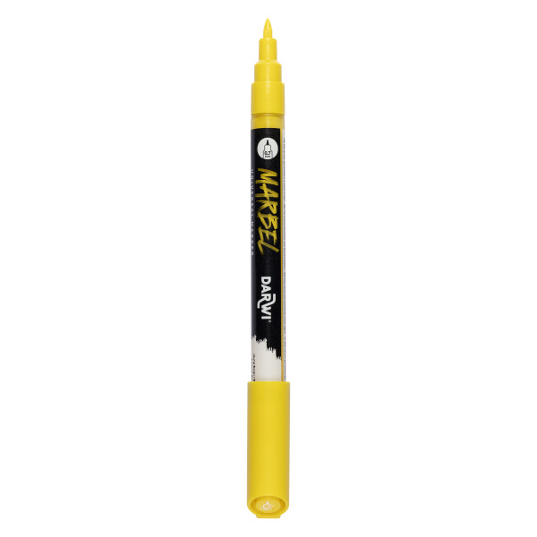 Marqueur - Peinture acrylique - Jaune - Permanent - Pointe 0,7mm - Marbel - Darwi