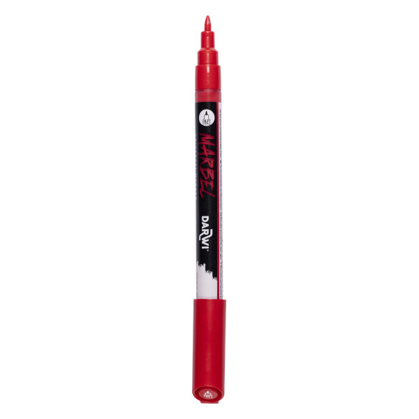 Marqueur - Peinture acrylique - Rouge - Permanent - Pointe 0,7mm - Marbel - Darwi