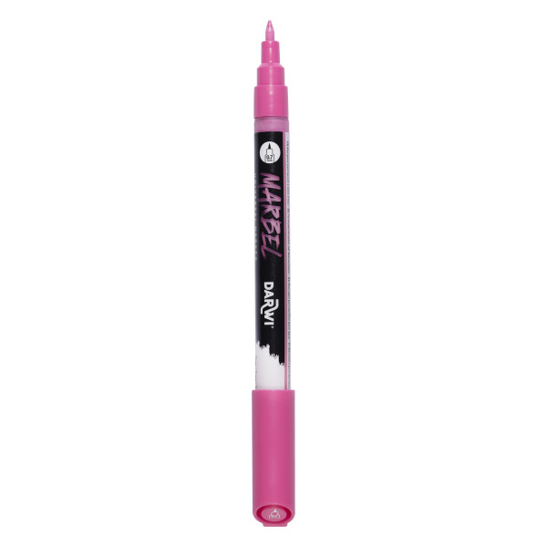 Marqueur - Peinture acrylique - Rose - Permanent - Pointe 0,7mm - Marbel - Darwi