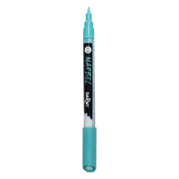 Marqueur - Peinture acrylique - Turquoise - Permanent - Pointe 0,7mm - Marbel - Darwi