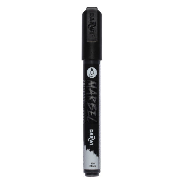 photo-Marqueur - Peinture acrylique - Noir - Permanent - Pointe ronde 1mm - Marbel - Darwi