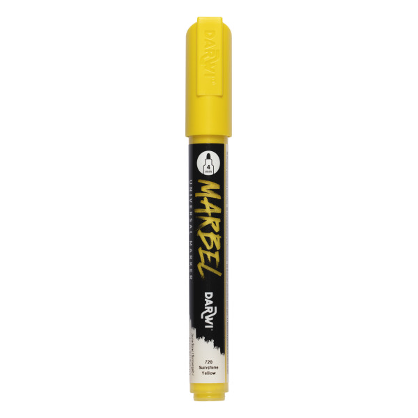 photo-Marqueur - Peinture acrylique - Jaune soleil - Permanent - Pointe ronde 1mm - Marbel - Darwi