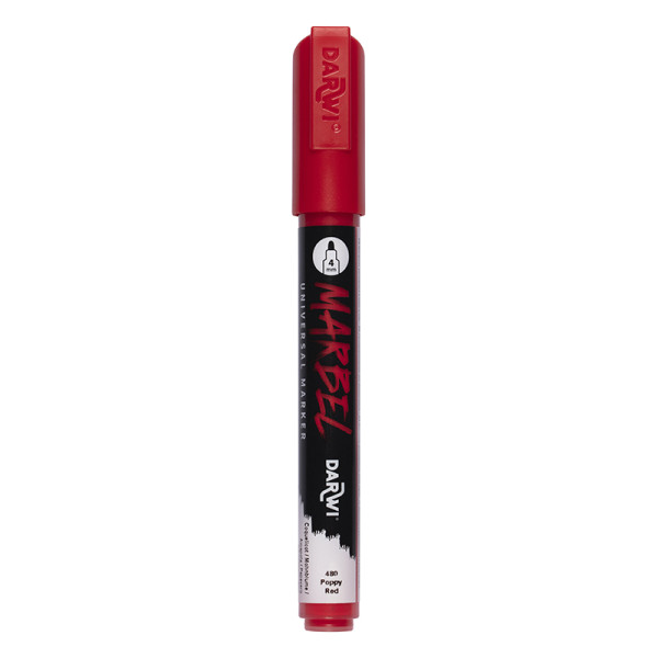 photo-Marqueur - Peinture acrylique - Coquelicot - Permanent - Pointe ronde 1mm - Marbel - Darwi