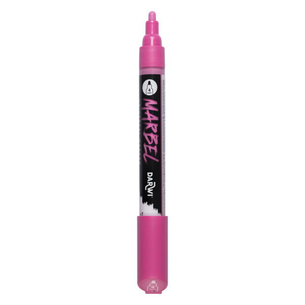 Marqueur - Peinture acrylique - Rose - Permanent - Pointe ronde 1mm - Marbel - Darwi