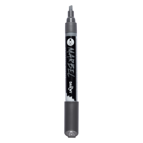 Marqueur - Peinture acrylique - Anthracite - Permanent - Pointe biseautée 6mm - Marbel - Darwi