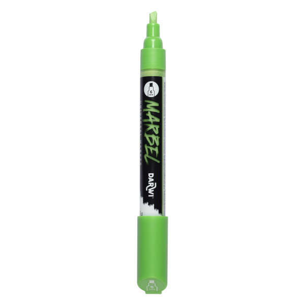 Marqueur - Peinture acrylique - Vert prairie - Permanent - Pointe biseautée 6mm - Marbel - Darwi