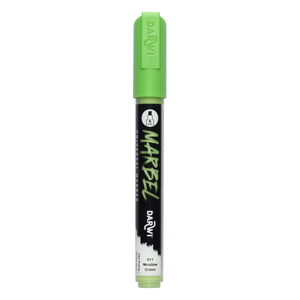 photo-Marqueur - Peinture acrylique - Vert prairie - Permanent - Pointe biseautée 6mm - Marbel - Darwi