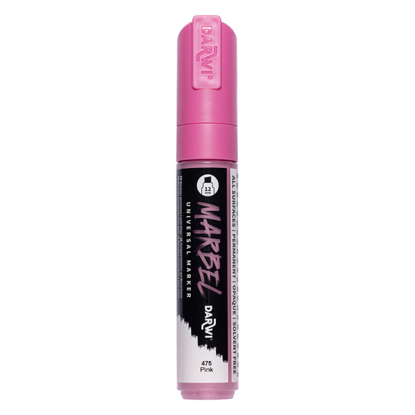 photo-Marqueur - Peinture acrylique - Rose - Permanent - Pointe biseautée 12mm - Marbel - Darwi
