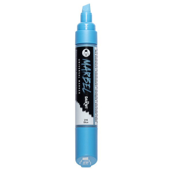 photo-Marqueur - Peinture acrylique - Bleu - Permanent - Pointe biseautée 12mm - Marbel - Darwi