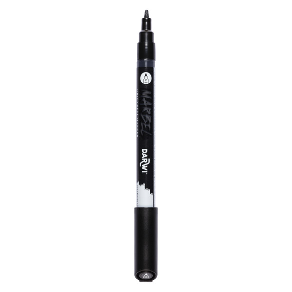 Marqueur - Peinture acrylique - Noir - Permanent - Pointe fine 2mm - Marbel - Darwi