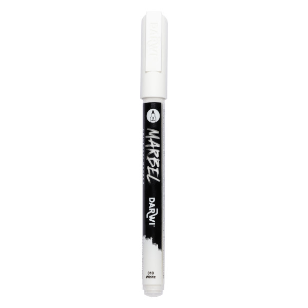 photo-Marqueur - Peinture acrylique - Blanc - Permanent - Pointe fine 2mm - Marbel - Darwi