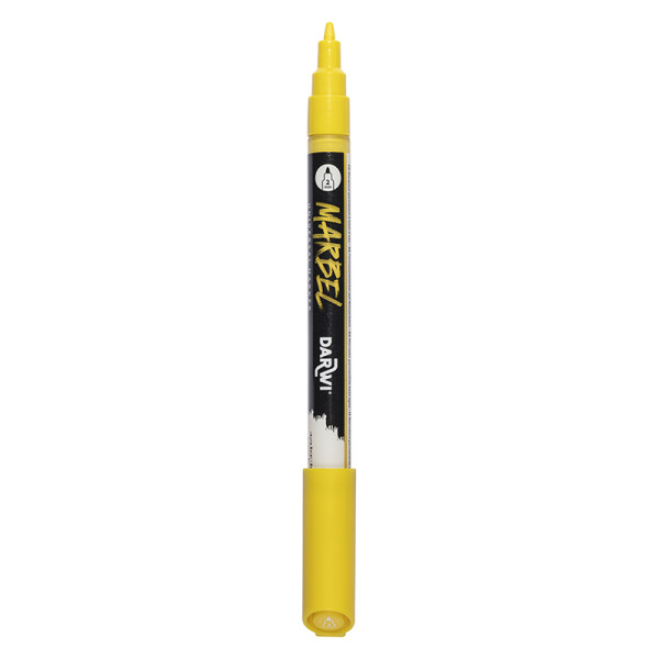 photo-Marqueur - Peinture acrylique - Jaune - Permanent - Pointe fine 2mm - Marbel - Darwi