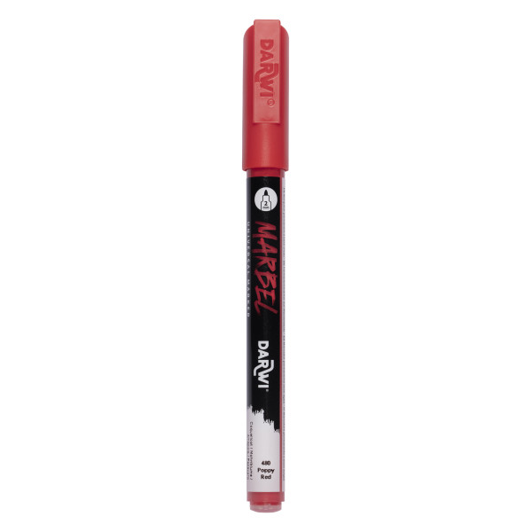 photo-Marqueur - Peinture acrylique - Rouge - Permanent - Pointe fine 2mm - Marbel - Darwi