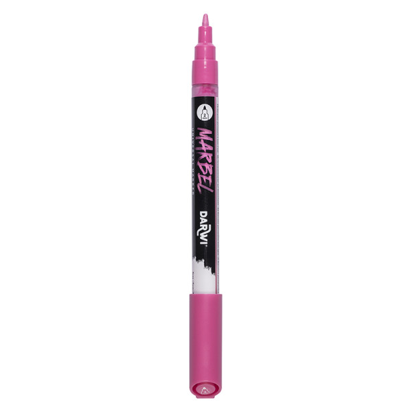 Marqueur - Peinture acrylique - Rose - Permanent - Pointe fine 2mm - Marbel - Darwi