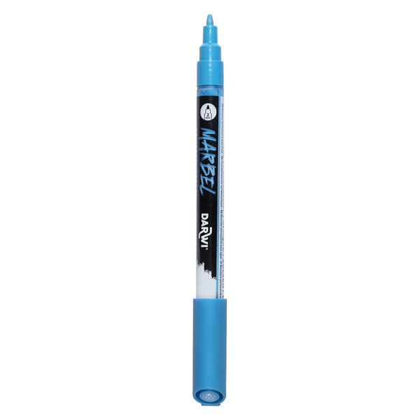 Marqueur - Peinture acrylique - Bleu - Permanent - Pointe fine 2mm - Marbel - Darwi