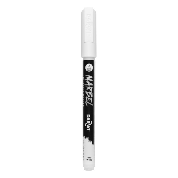 photo-Marqueur - Peinture acrylique - Blanc - Permanent - Pointe 0,7mm - Marbel - Darwi
