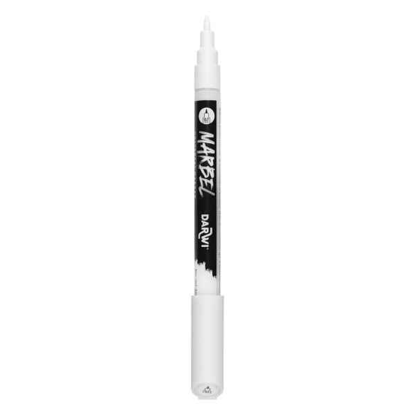 Marqueur - Peinture acrylique - Blanc - Permanent - Pointe 0,7mm - Marbel - Darwi