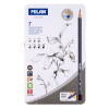 photo-Crayons graphite - Assortiment de mines 2H,H,HB,B,2B,4B,6B + 3 gommes - Milan