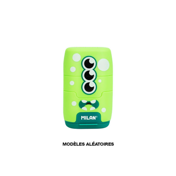 Gomme avec taille-crayons intégré - Réservoir en plastique - Modèle aléatoire - Aliens