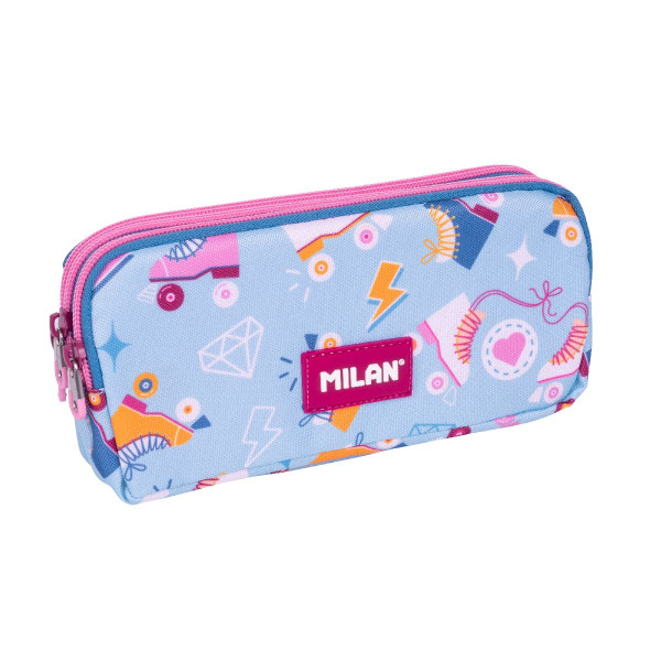 photo-Trousse - 3 compartiments - Scolaire - Rectangulaire - 22x11x6,5cm - Milan