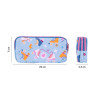 Trousse - 3 compartiments - Scolaire - Rectangulaire - 22x11x6,5cm - Milan