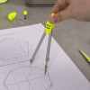 Compas - Scolaire - Avec bague pour crayon - Mine graphite - Géométrie - Milan