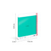 Cahier - A5 - Ligné - Spirales - 80 feuilles - Couverture rigide - Vert