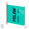 photo-Cahier - A5 - Petits carreaux - Spirales - 80 feuilles - Couverture rigide - Vert