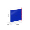 Cahier - A5 - Petits carreaux - Spirales - 80 feuilles - Couverture rigide - Bleu