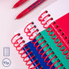 Cahier - A5 - Petits carreaux - Spirales - 80 feuilles - Couverture rigide - Bleu