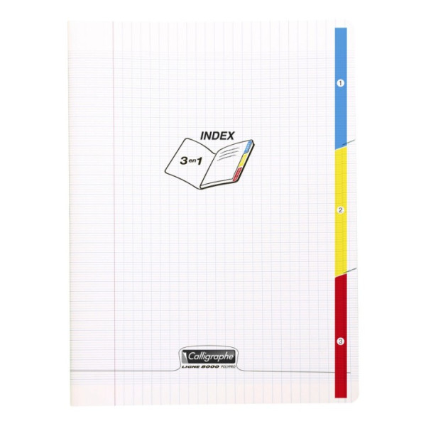 photo-Cahier - 24x32cm - Grands carreaux - 96 pages - Avec index couleur - Polypro - Transparent