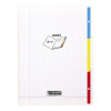 photo-Cahier - 24x32cm - Grands carreaux - 96 pages - Avec index couleur - Polypro - Transparent