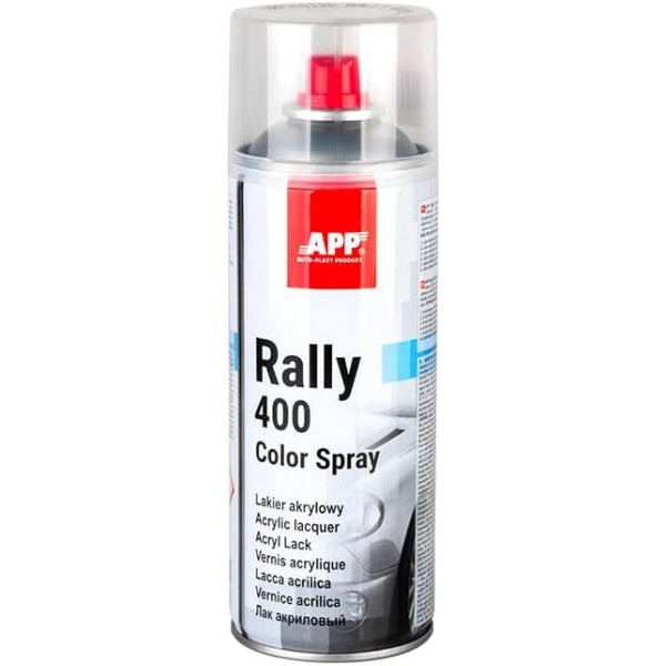 photo-Bombe de vernis - Transparent - Brillant - Acrylique - Carrosserie - APP - Rally 400 - 400ml
