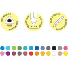 Crayons de couleurs - Double pointe - 24 couleurs vives - Scolaire - Coloriage - Apli Kids