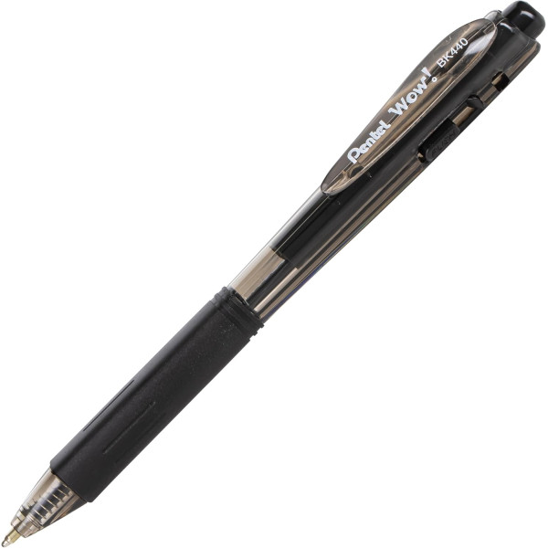 photo-Stylo bille - Noir - Rétractable - Pointe large 1mm - Ergonomique - Pentel - Wow !