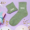 Chaussettes - Femme - Vert avec paillettes - Morue - Taille 36/42 - Humour - Cadeau
