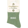 Chaussettes - Femme - Vert avec paillettes - Morue - Taille 36/42 - Humour - Cadeau
