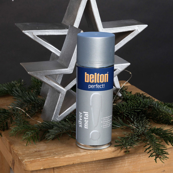 Bombe de peinture - Argent métallisé - Tous supports - Belton Perfect! - 400ml