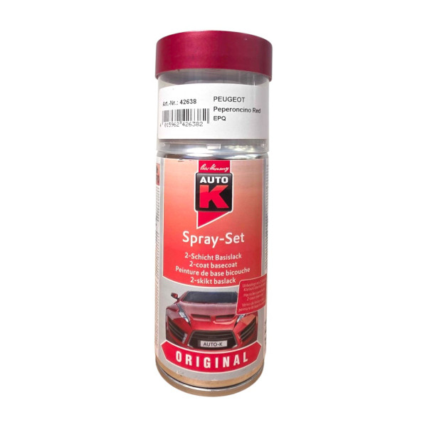 photo - Bombe de peinture pour carrosserie - Peugeot - EPQ Peperoncino rouge - 150 ml - Auto K