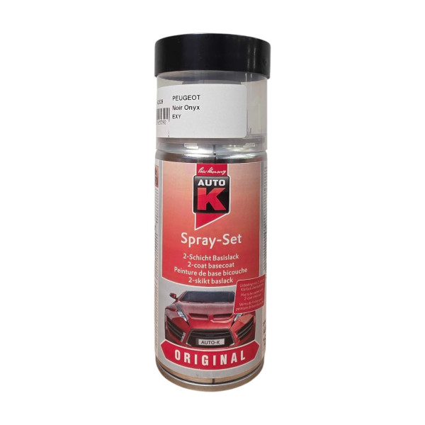 photo - Bombe de peinture pour carrosserie - Peugeot - EXY Noir onyx - 150 ml - Auto K