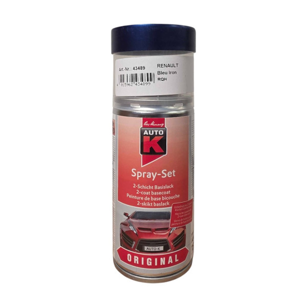 photo - Bombe de peinture pour carrosserie - Renault - RQH Bleu iron - 150 ml - Auto K