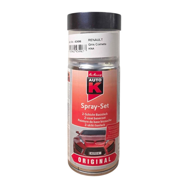 photo - Bombe de peinture pour carrosserie - Renault - KNA Gris comète - 150 ml - Auto K